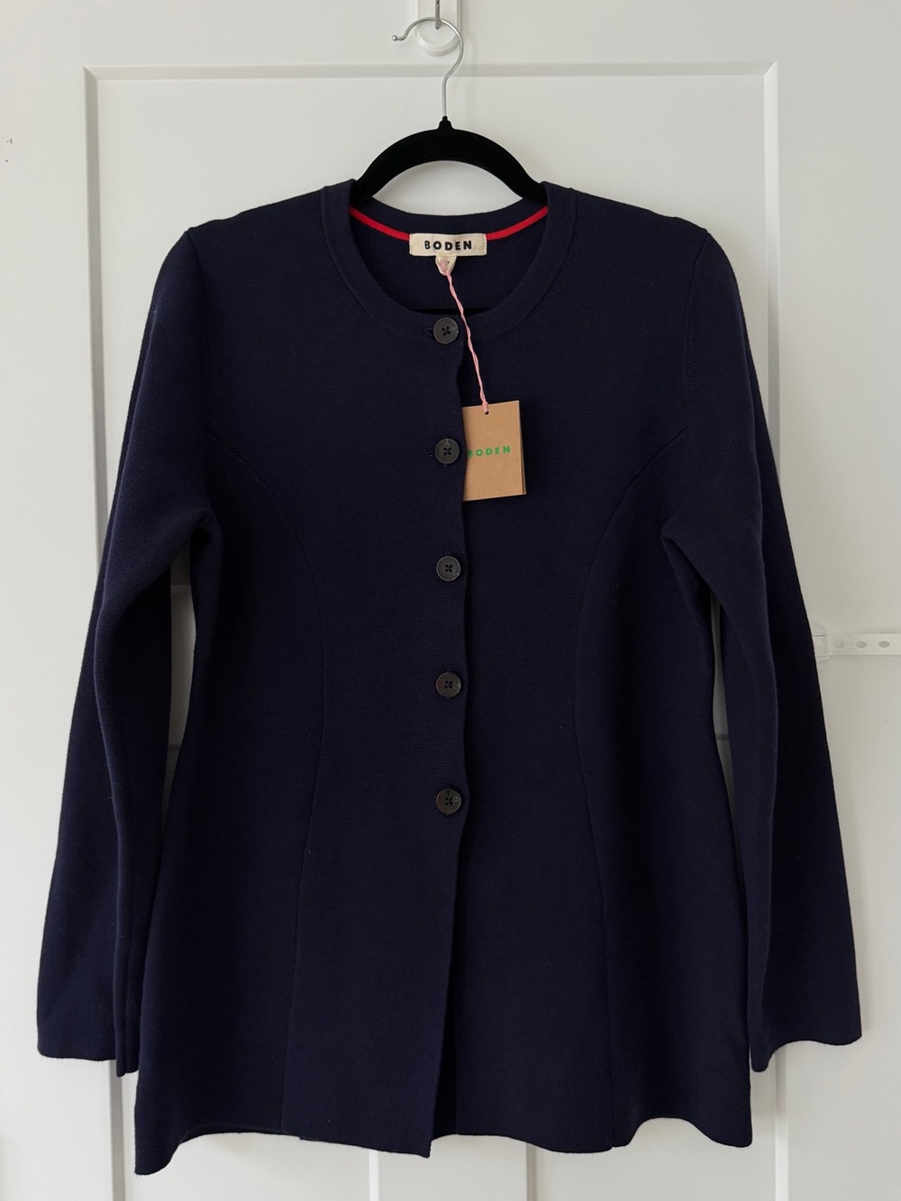 Boden Navy Joanna Fitted Knitted Jacket